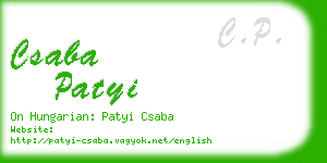 csaba patyi business card